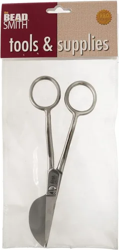Vista 6 de The Beadsmith Tijera de apliques – 6 pulgadas, borde de cuchillo de pico de pato, mango en ángulo, tornillo de tensión ajustable – forma de paleta