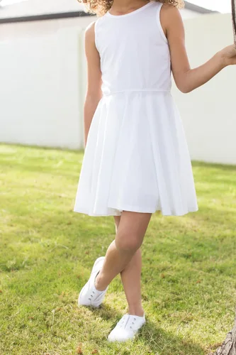 Vista 4 de City Threads Big Girls' Cotton Party Twirly Tank Dress