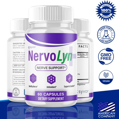 Vista 2 de NervoLyn Capsules, suplemento de apoyo nervioso NervoLyn, paquete de 3, 180