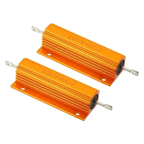 Vista 9 de PATIKIL 100 W 0,01 Ohm Resistencia con carcasa de aluminio, 2 paquetes de resistencias con carcasa de aluminio, resistencias bobinadas en caja