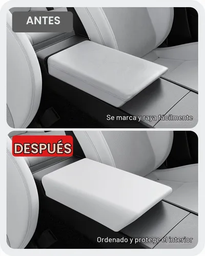 Vista 3 de BASENOR Funda para reposabrazos de consola central para Tesla Model Y Juniper/Model 3 Highland 2025 2026 [antideslizante] [sin logo] Accesorios