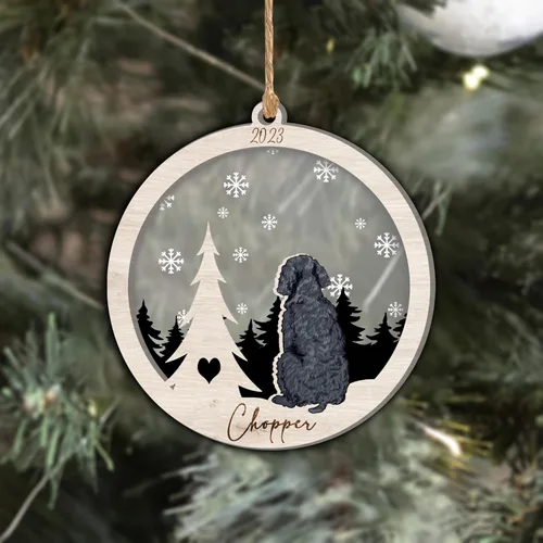 Vista 179 de Nazenti Adorno de Navidad conmemorativo personalizado, regalo personalizado de recuerdo de perro, condolencias por pérdida de mascotas, sabueso