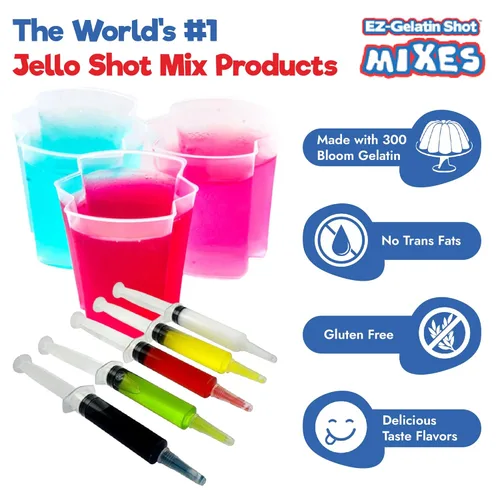 Vista 3 de Bahama Mama Jello Shot Mix 6.78 oz – Mezcla de gelatina premium sin gluten para shots de gelatina sabrosos – Mezcla de gelatina en polvo EZ fácil