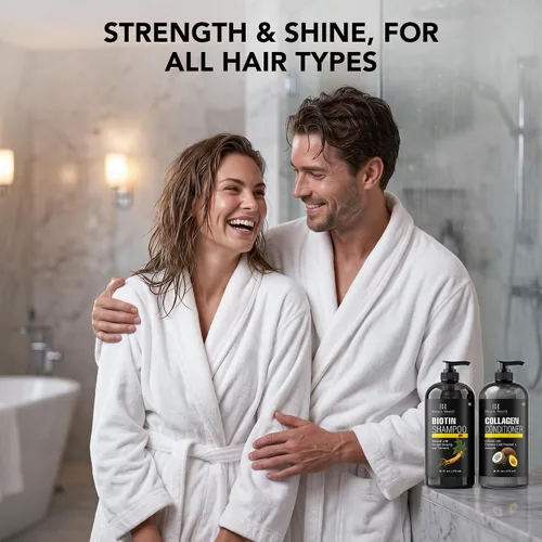 Vista 7 de Botanic Hearth Champú y acondicionador de biotina con colágeno Combate la pérdida de cabello y con ginseng coreano y cúrcuma, acondicionador