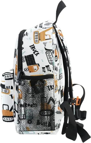 Vista 4 de Selerdon Mochila escolar para niños pequeños, para niños y niñas, para guarderías, para niños y niñas, Coches de tractor lindos, Moderno
