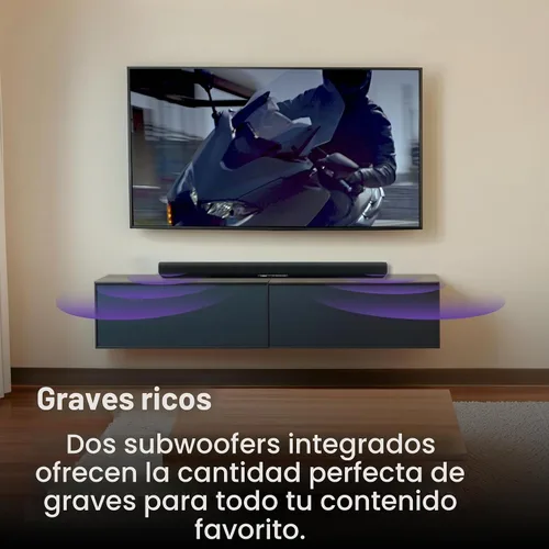 Vista 5 de Yamaha Audio SR-B20A Barra de sonido con subwoofers integrados y Bluetooth, negro
