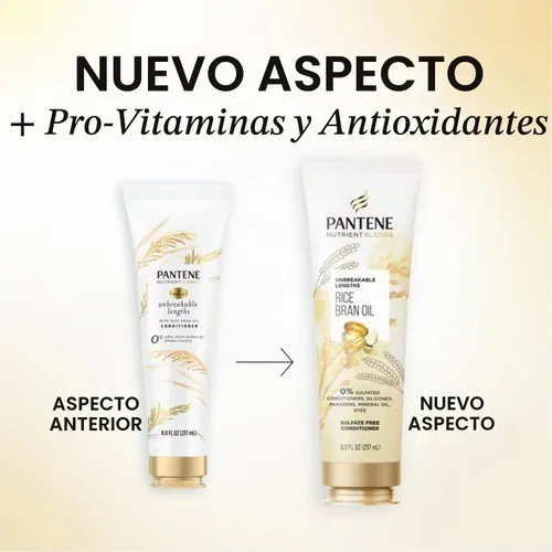 Vista 2 de Pantene Acondicionador de longitudes irrompibles con agua de arroz