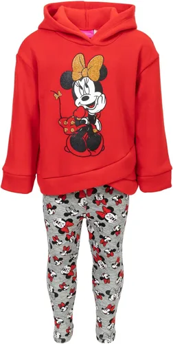 Vista 5 de Disney - Sudadera con capucha y leggings de vellón con diseño de Minnie Mouse