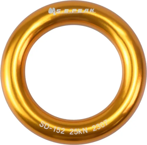 Vista 9 de Anillo de aluminio de 25 kN, junta tórica de tensión perfecta, anillo de conexión para escalada en roca, arborista, hamaca, rescate, slackline, azul