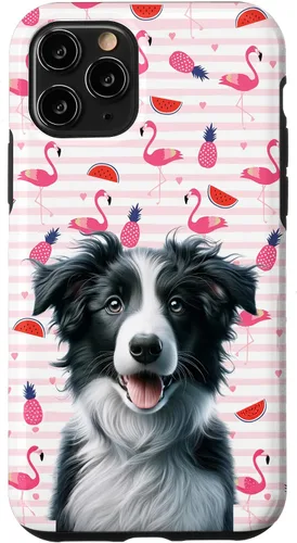 Vista 10 de Funda para iPhone 15 Border Collie Flamingo Pink Pineapple Red Watermelon Hearts