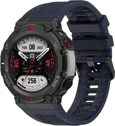 Vista 8 de TenCloud Paquete de 5 correas de repuesto compatibles con Amazfit T-Rex 2, correa de reloj inteligente resistente de silicona suave ajustable