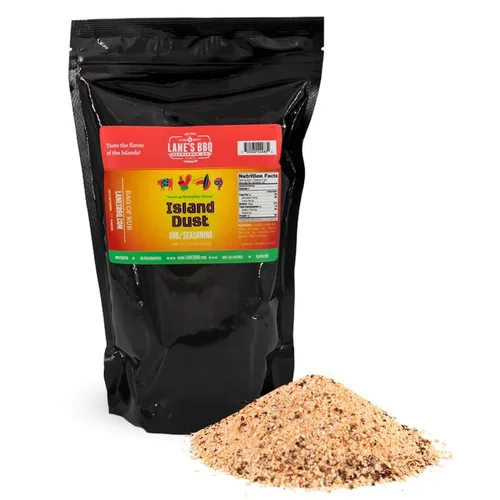 Vista 9 de Lane's Island Dust Rub Alaea - Sal de condimento de sal marina hawaiana, especia de sal roja hawaiana para mariscos y carne, fabricada en Estados