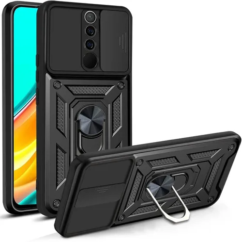 Vista 100 de Compatible con Tecno Pova Neo 2 Bracket Shell, con cubierta deslizante para lente de cámara compatible con Tecno Pova Neo 2 LG6n Case Negro