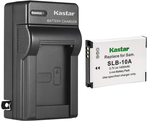 Vista 8 de Kastar SLB-10A Cargador de batería de pared AC Reemplazo para Samsung SLB-10A EC-WB700ZCPSCN Batería, Samsung SBC-10A Cargador, Samsung WB750
