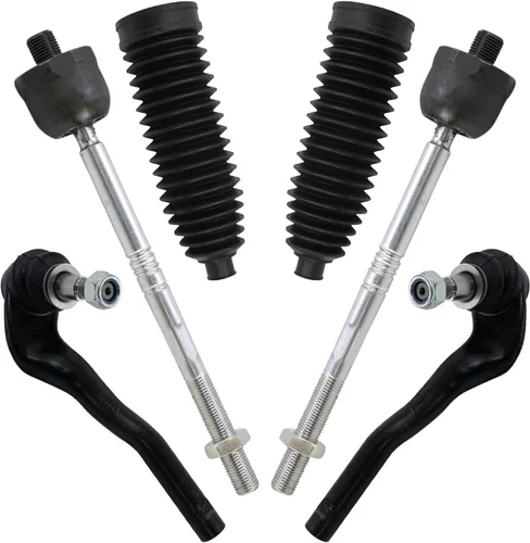 Vista 300 de TRQ Kit de dirección delantera con barra de acoplamiento de fuelle de piñón y cremallera compatible con Toyota Echo 2000-2005
