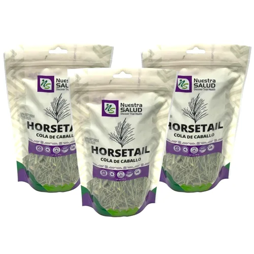 Vista 5 de Nuestra Salud Borraja Borraja Té de infusión de hierbas totalmente natural tradicional (1.23 oz) 100% hierba seca natura. Cierre de cremallera