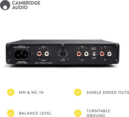 Vista 3 de Cambridge Audio Alva Duo Preamplificador Phono para tocadiscos de imán móvil y bobina móvil