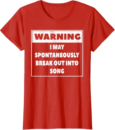 Vista 66 de Advertencia I may Spontaneously romper en canción camiseta
