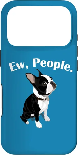 Vista 30 de Funny Mens Womens Kids Cartoon Ew People Bostie Dog Lover Case for iPhone 17
