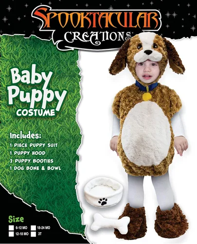 Vista 4 de Spooktacular Creations Halloween Puppy Costume for Kids, Toddler Puppy Costume for Baby Halloween Animal Dress Up Party
