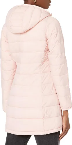 Vista 76 de Amazon Essentials - Abrigo acolchado, ligero y resistente al agua con capucha para mujer, disponible en talla extragrande