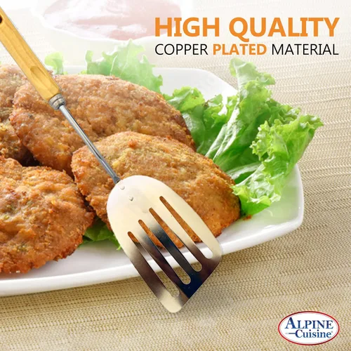 Vista 2 de Alpine Cuisine Espátula - Parent (madera, 10" ranurada)