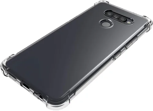 Vista 4 de USTIYA Funda para LG K50S Clear TPU Cuatro Esquinas Cubierta Protectora Transparente Suave Funda