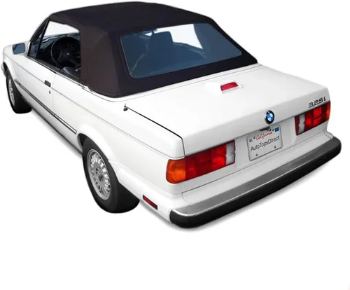 Vista 4 de Sierra Auto Tops Convertible Top Reemplazo para BMW 1987-1993 Serie 3 (E30), Stayfast Canvas, Negro