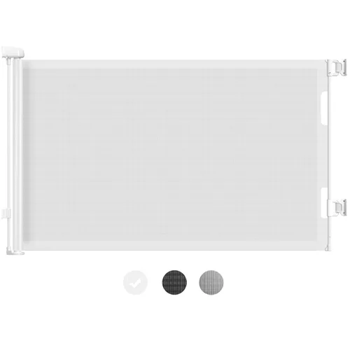 Vista 21 de HAMOPY Puerta retráctil para bebé, 33 pulgadas de alto, se extiende hasta 55 pulgadas de ancho, puertas de bebé duraderas con bloqueo automático