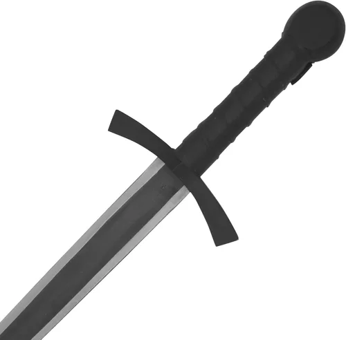 Vista 45 de Medieval Warrior Knights Templar Long Sword with Sheath Steel Guard, Leather Wrapped Handle