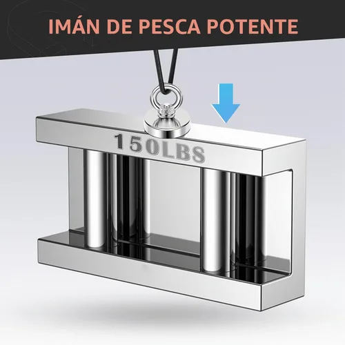 Vista 3 de DIYMAG Imanes de pesca con agujero avellanado 1.42 pulgadas 150LBS fuerza