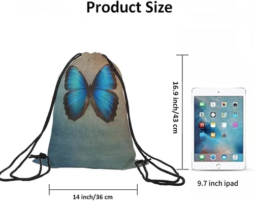 Vista 6 de Beabes No Drama Llama Cordón Bolsas Mochila Bolsa Gimnasio Saco Bolsa con Cordón, Multi-a37, Mochilas de viaje