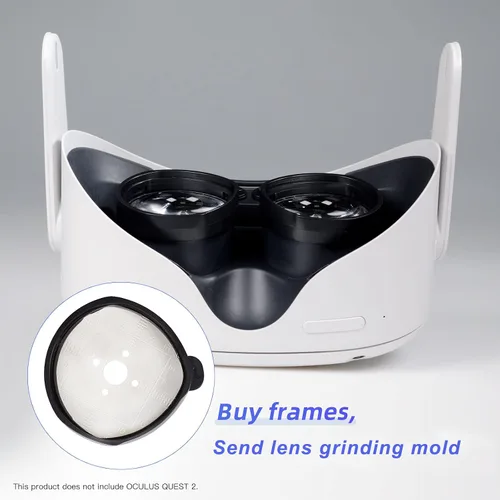 Vista 2 de Oculus Quest 2 Myopia Glass Frame (1 Set), Eyes Protective Glasses Accessories Set for Quest 2,Easy to Install(with Lens Polishing Mold)