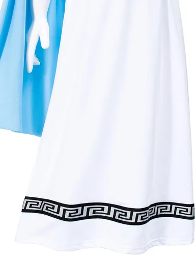 Vista 8 de Yoroka Bata griega para niños de la época medieval disfraz blanco de Toga