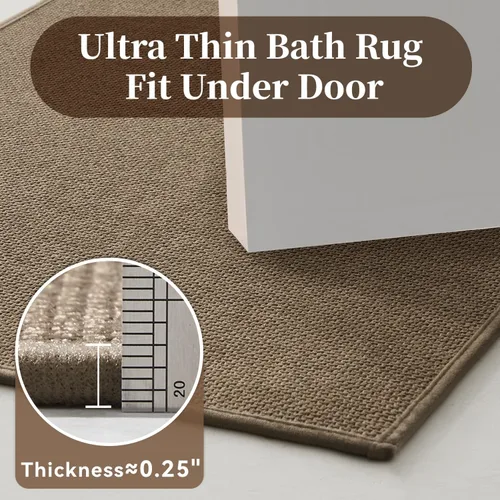 Vista 5 de MontVoo Alfombra de Baño - Alfombras de Baño Ultra Delgadas Antideslizantes para Alfombra de Baño de Secado Rápido, Respaldo de Goma Alfombras