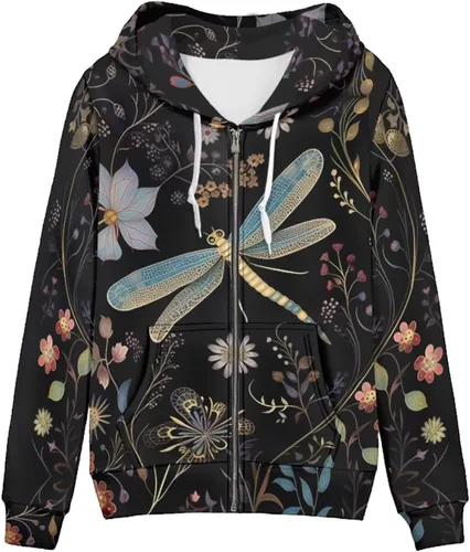 Vista 31 de Showudesigns Sudaderas con capucha y cremallera para mujer XS-5XL Un pollo