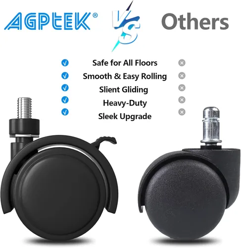 Vista 13 de AGPTEK Soporte para CPU, ancho ajustable de 4.7 a 8.2 pulgadas con 2 ruedas de bloqueo y 2 ruedas giratorias, color negro