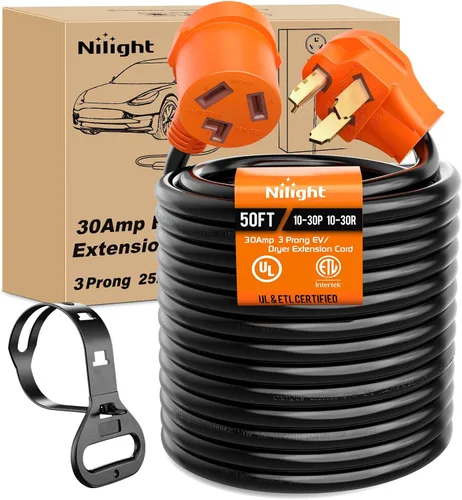 Vista 36 de Nilight Cable de Extensión para Secadora EV de 15 Pies 3 Clavijas 30 Amperios NEMA 10-30P 10-30R Cable de Extensiones Antiguas Servicio Pesado