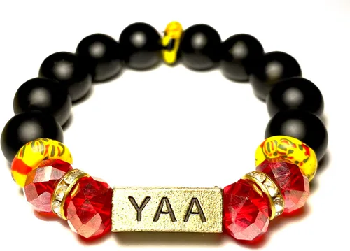 Vista 86 de Pulseras africanas tradicionales con nombre nacido en el día para mujeres de Ghana, materiales naturales, ajuste cómodo y holgado