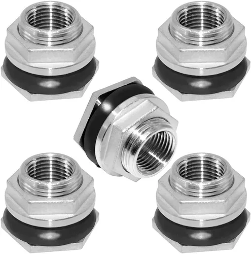Vista 10 de Beduan 1" Conector Hembra de Mamparo para Tanque de Agua de Acero Inoxidable Thru-Hull