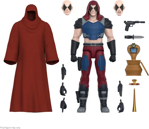 Vista 9 de Super7 Super Cyborg G.I. Joe Cobra S.N.A.K.E. Armor (Color Completo - Gris) - Figura de Acción G.I. Joe de 11" con Accesorios Coleccionables