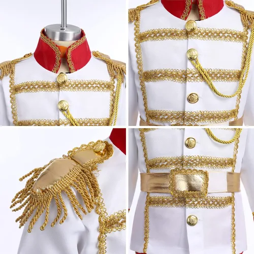 Vista 6 de Disfraz de príncipe encantador para niños Halloween carnaval disfraces de cosplay Rojo