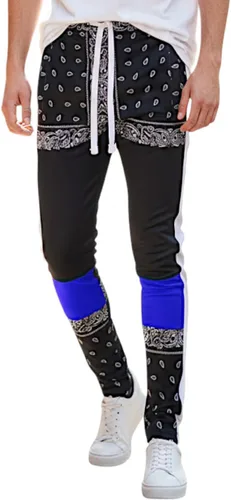 Vista 19 de SCREENSHOT Print TIE DYE Men Premium Streetwear Urban Track Pants - Modern Fit P11004-negro/leopardo