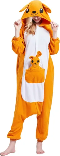 Vista 2 de Onesie Pajamas for Adults - Unisex Animal Cosplay Sleepwear, Christmas Halloween Costume