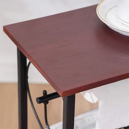 Vista 8 de Mesa auxiliar, mesa auxiliar para sofá y cama, mesa auxiliar multifuncional para interiores, mesa auxiliar de noche, mesita de noche para espacios