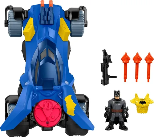 Vista 4 de Fisher-Price Imaginext Scooby-Doo Transforming Mystery Machine, DC Super Friends Batmobile, Multicolor