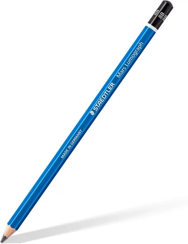 Vista 2 de STAEDTLER Mars Lumograph 8B Lápiz de dibujo de grafito, suave, resistente a la rotura, 12 unidades, 100-8B