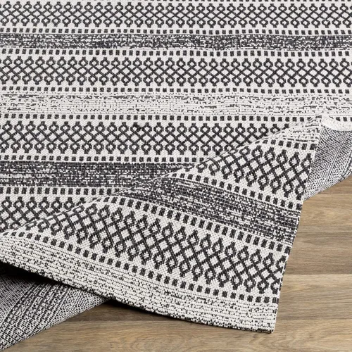 Vista 7 de Livabliss Tumnus - Alfombra tribal bohemia, 1 pies 10 pulgadas x 3 pies, color negro