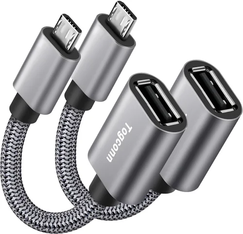 Vista 11 de Adaptador USB-C a USB 3.1 (Paquete de 2), Cable OTG tipo C trenzado de nylon USB C macho a USB A 3.0 hembra para iPhone 15, iPhone 15 ProMax