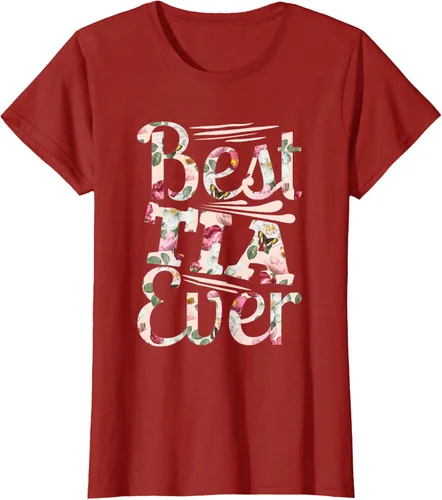 Vista 29 de Camiseta para mujer con texto en inglés "Best Tia Ever" Negro
